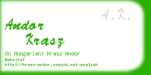 andor krasz business card